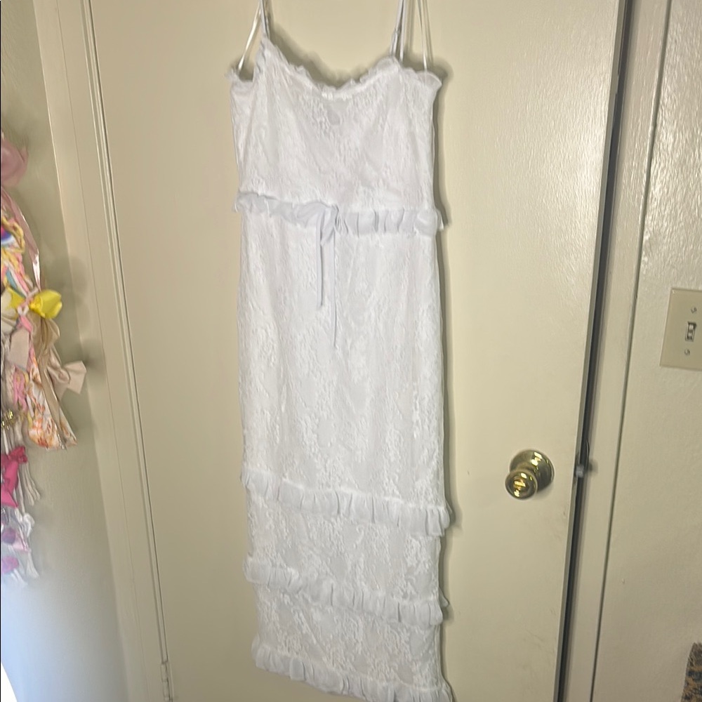 White Lace Maxi Dress